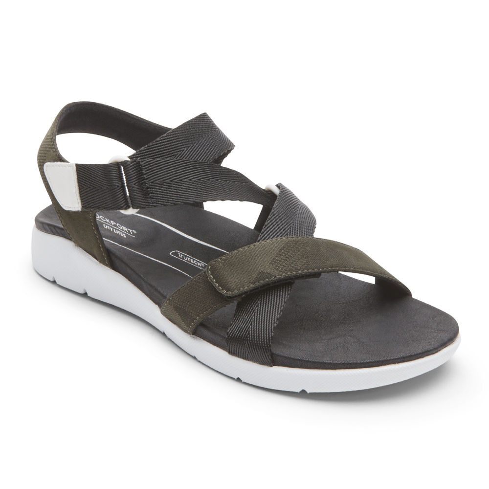 Rockport Sandals For Womens Black - Eileen X-Strap - CF9483526